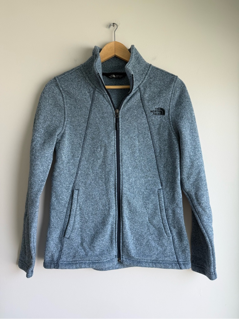The North Face Blue Gray Sweater Fleece Jacket Medium
